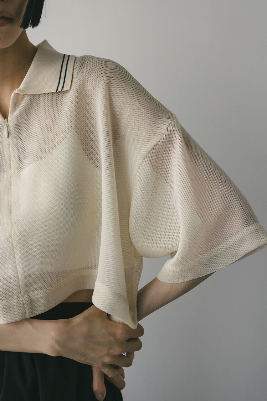 STYLEMIXER「ラインカラーメッシュトップ」|ニット・セーター|