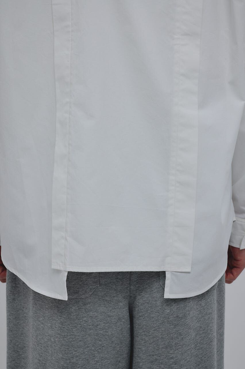 STYLEMIXER「タックデザインノーカラーシャツ」|シャツ・ブラウス|