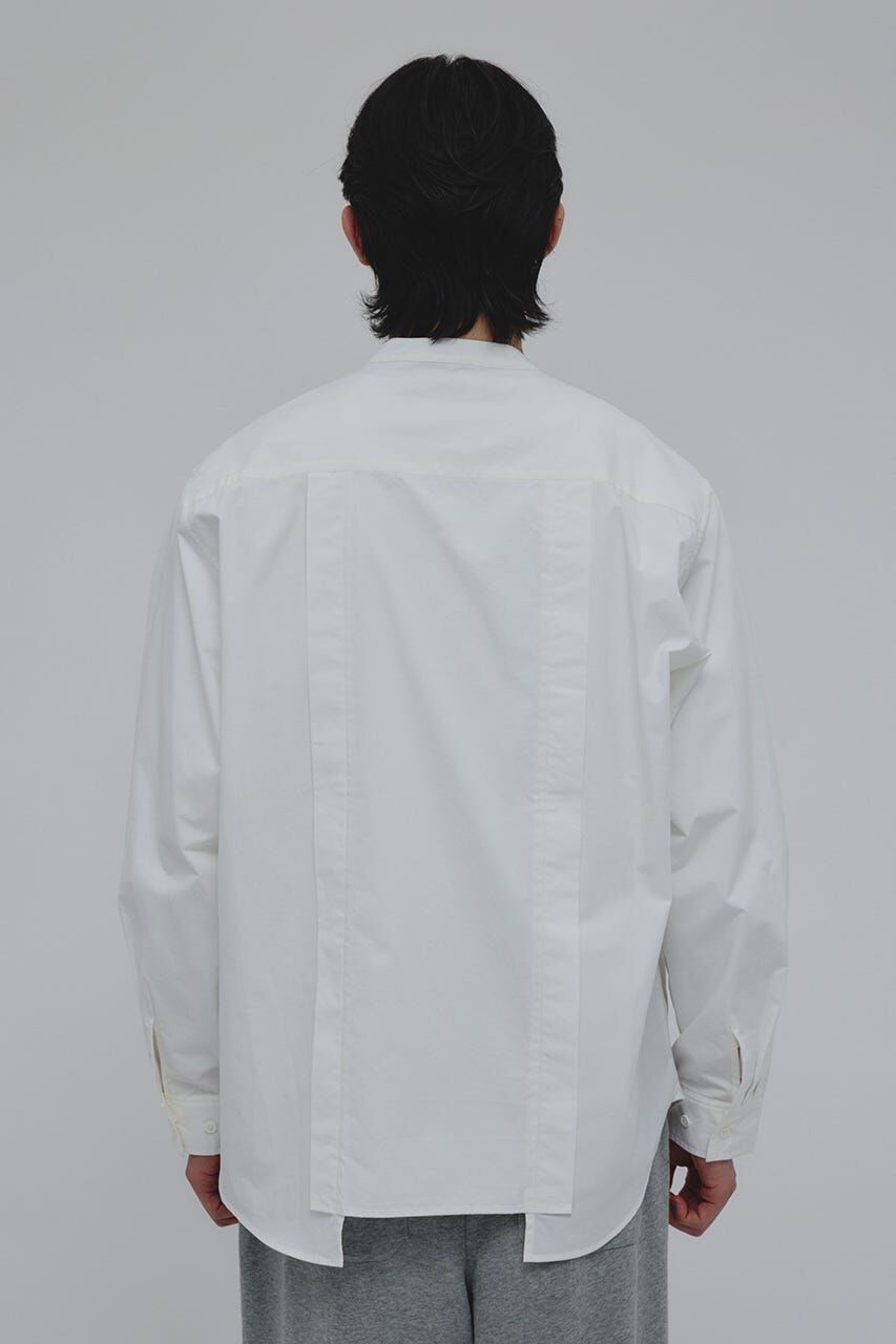 STYLEMIXER「タックデザインノーカラーシャツ」|シャツ・ブラウス|