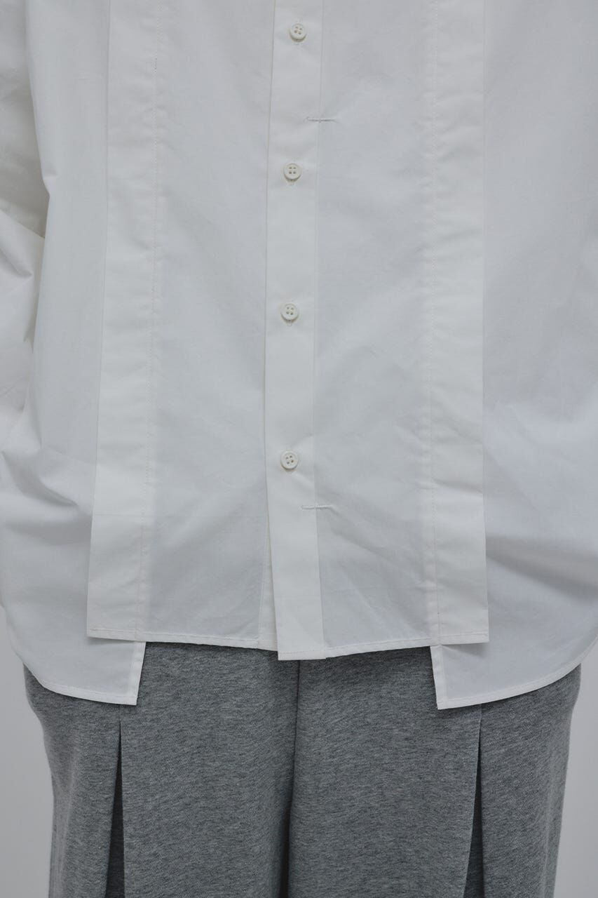 STYLEMIXER「タックデザインノーカラーシャツ」|シャツ・ブラウス|