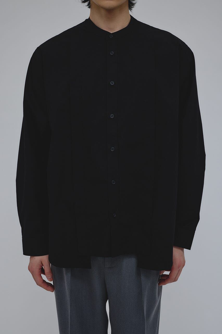 STYLEMIXER「タックデザインノーカラーシャツ」|シャツ・ブラウス|