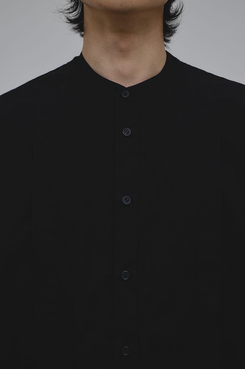 STYLEMIXER「タックデザインノーカラーシャツ」|シャツ・ブラウス|