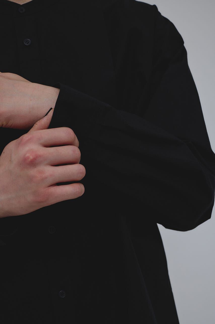 STYLEMIXER「タックデザインノーカラーシャツ」|シャツ・ブラウス|