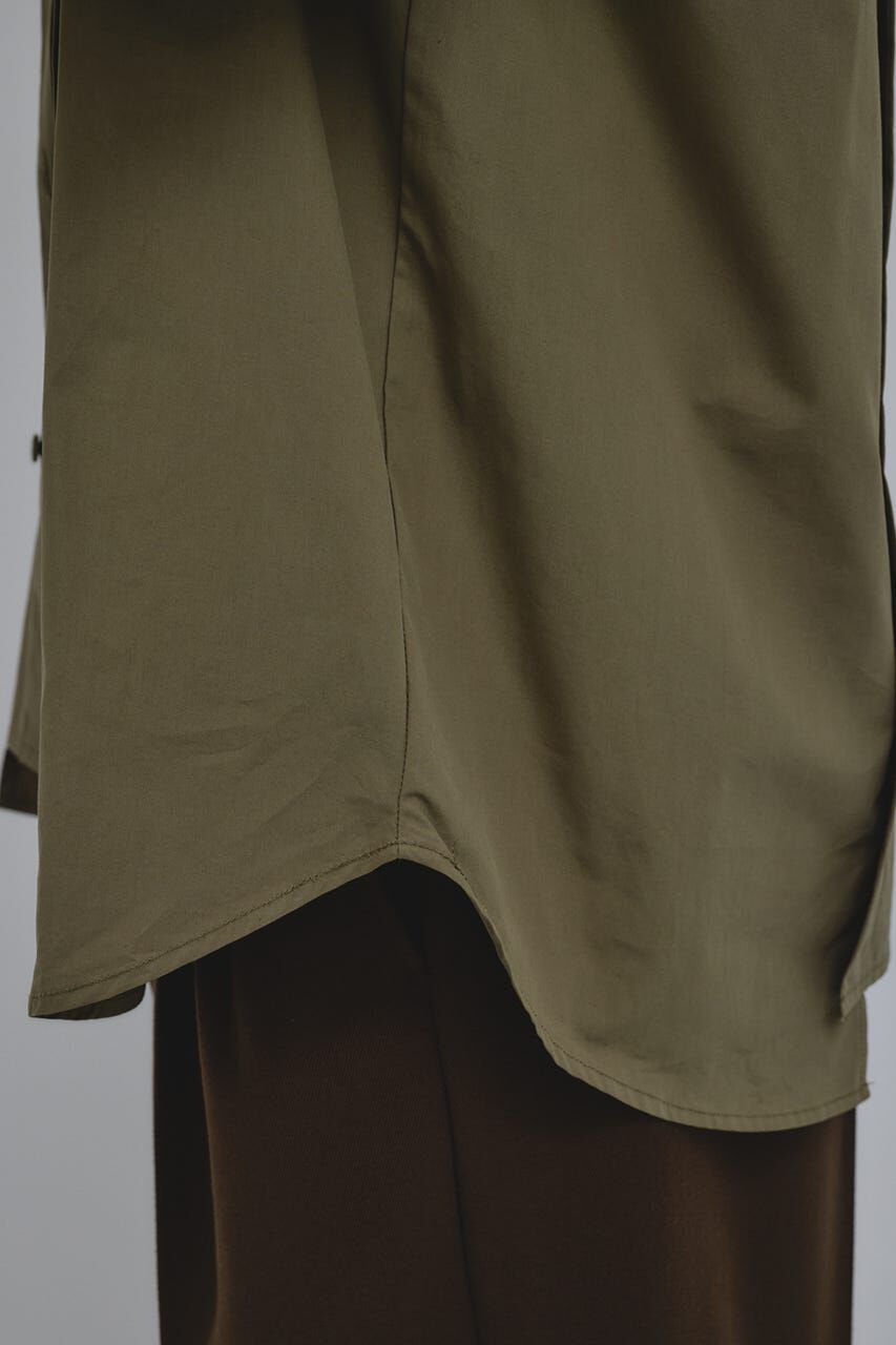 STYLEMIXER「タックデザインノーカラーシャツ」|シャツ・ブラウス|