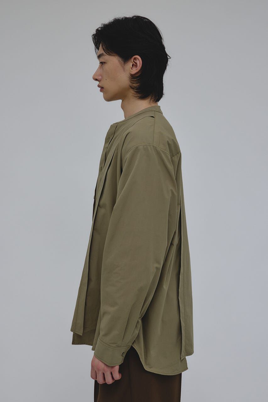 STYLEMIXER「タックデザインノーカラーシャツ」|シャツ・ブラウス|