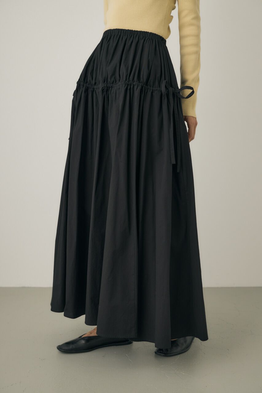 MOUSSY「ボリュームスカート　オーガニックコットン使用」|スカート|BLK