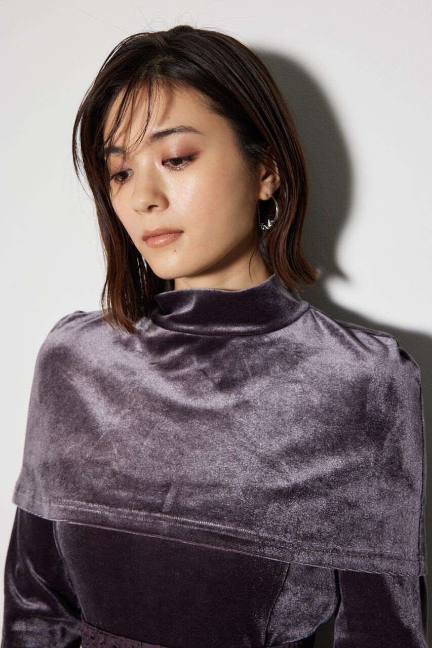 rienda「2WAYベロアフレアミニワンピース」|ワンピース|