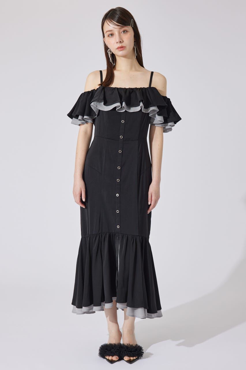 rienda「バイカラーオフショルマーメイドワンピース」|ワンピース|