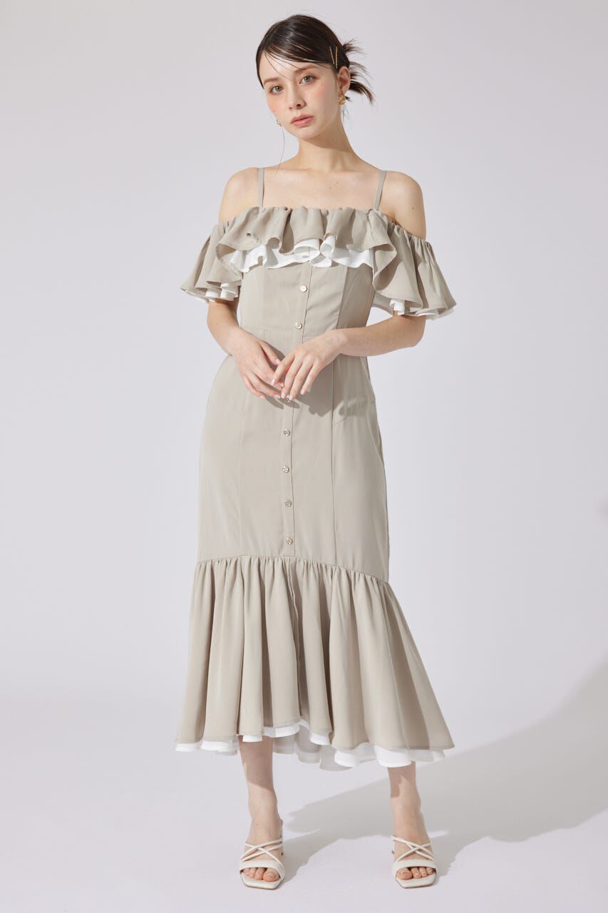 rienda「バイカラーオフショルマーメイドワンピース」|ワンピース|