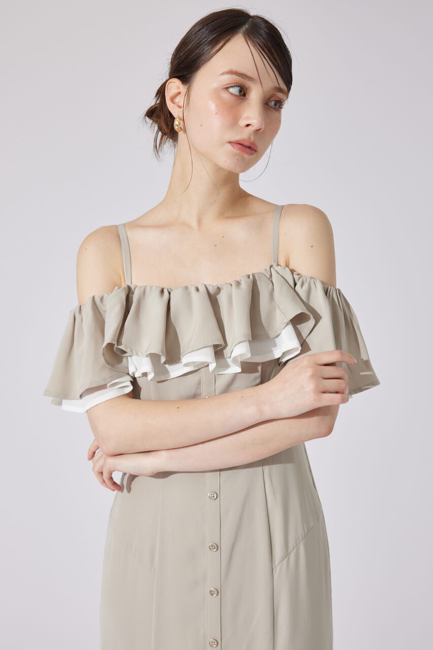 rienda「バイカラーオフショルマーメイドワンピース」|ワンピース|