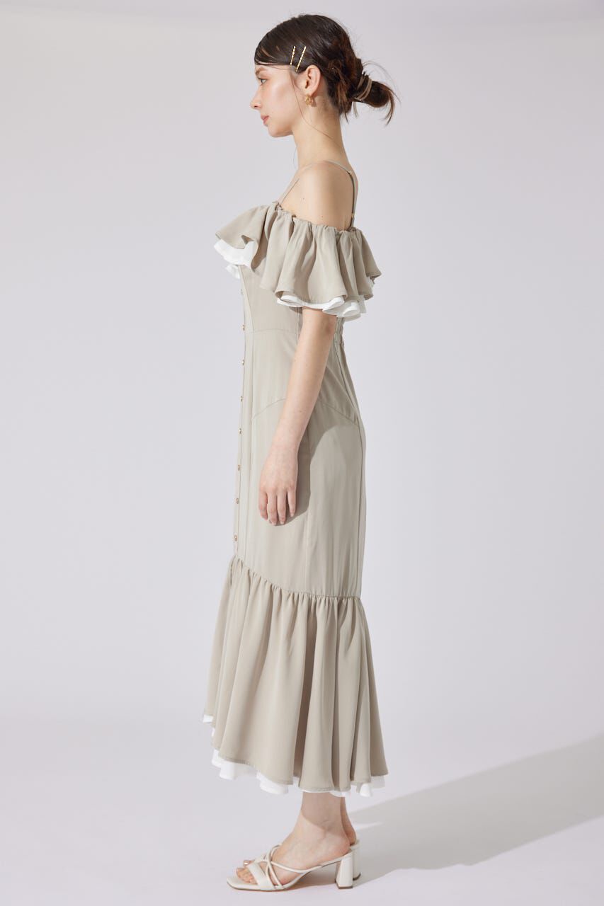 rienda「バイカラーオフショルマーメイドワンピース」|ワンピース|