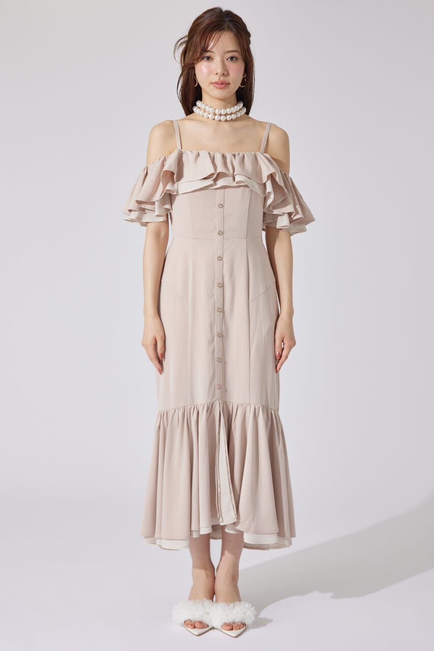 rienda「バイカラーオフショルマーメイドワンピース」|ワンピース|