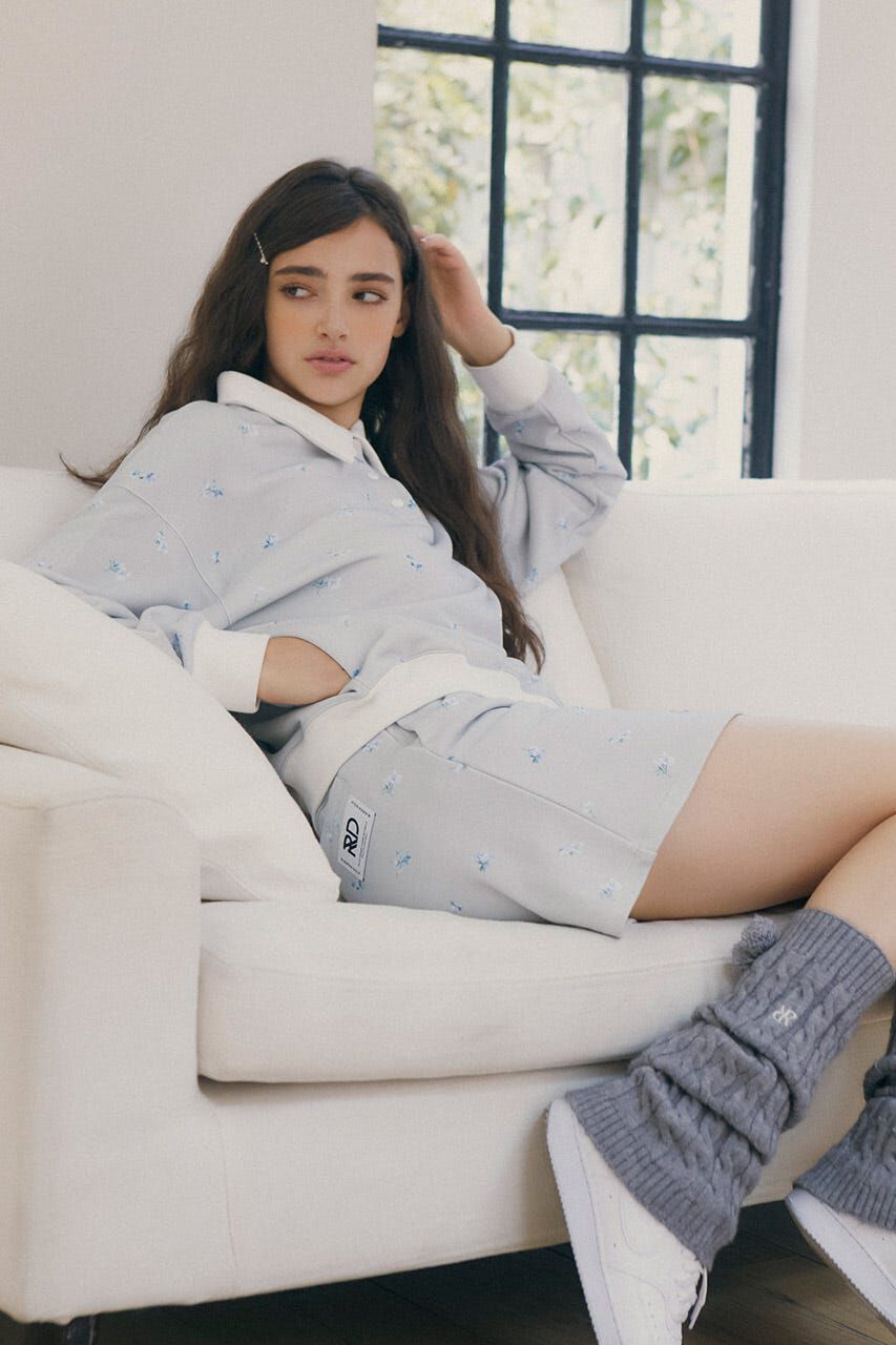 rienda「フラワースウェットタイトスカート」|スカート|GRY