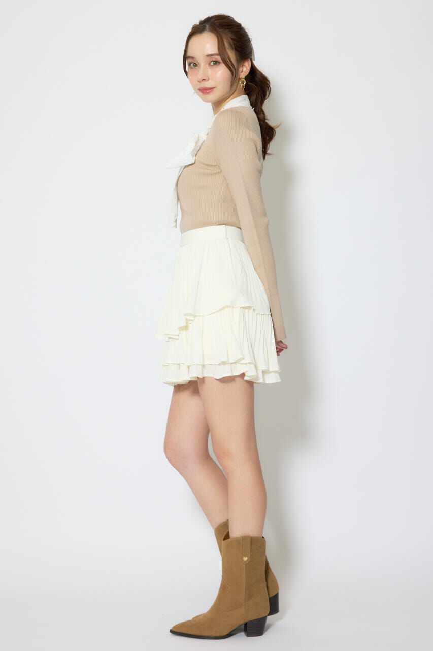 rienda「プリーツティアードミニスカート」|スカート|