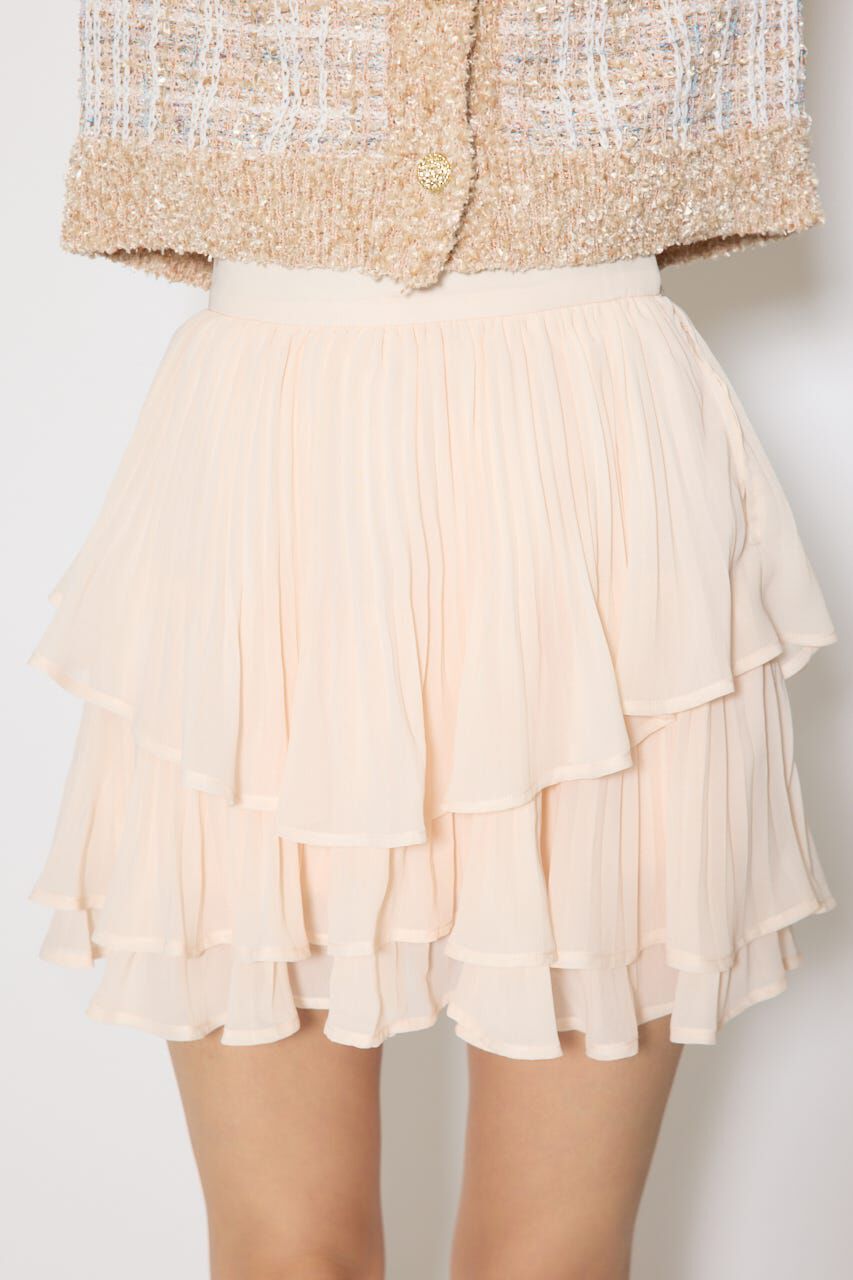 rienda「プリーツティアードミニスカート」|スカート|