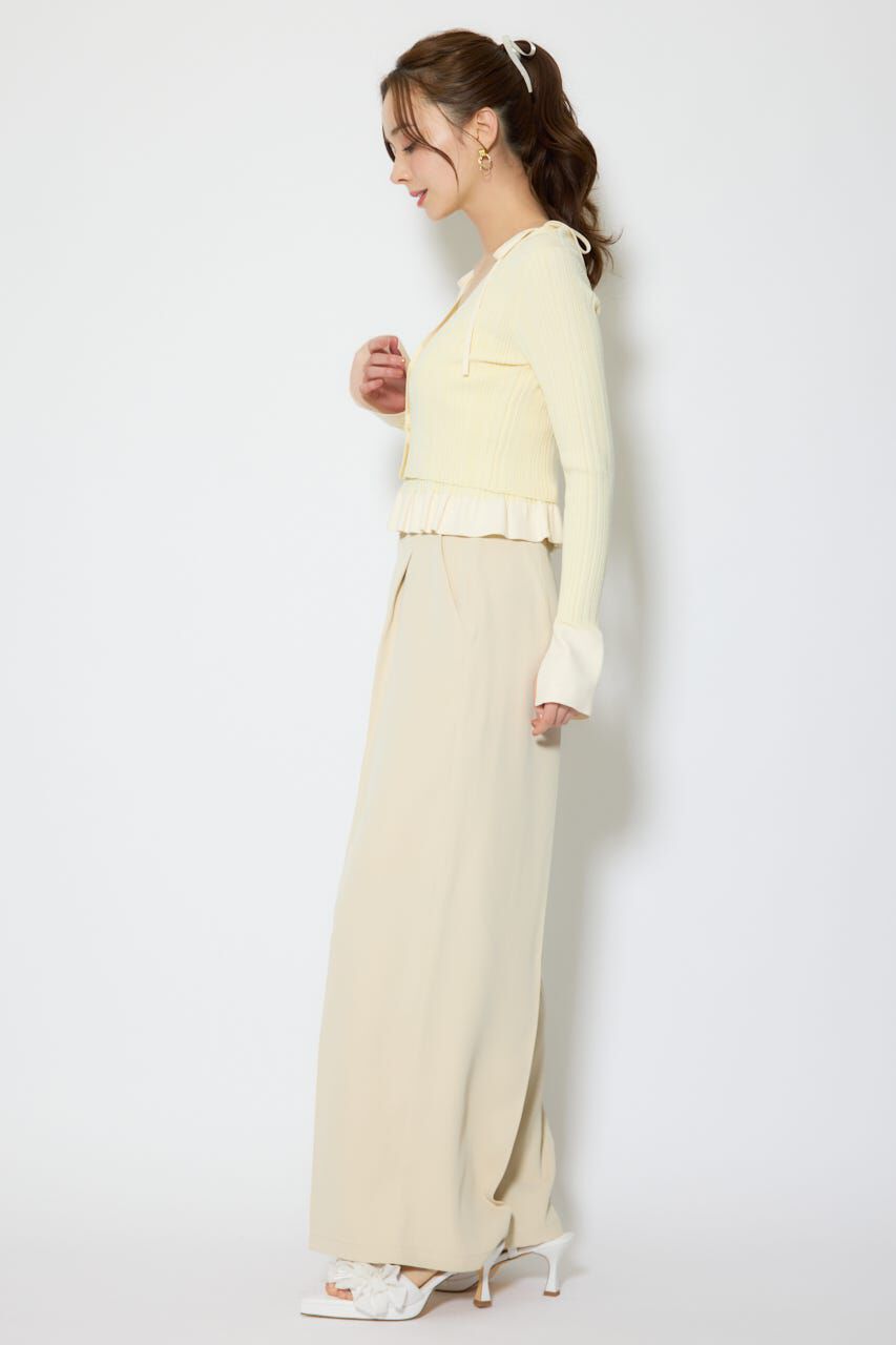 rienda「ペプラムキャミセットニットカーディガン」|カーディガン|