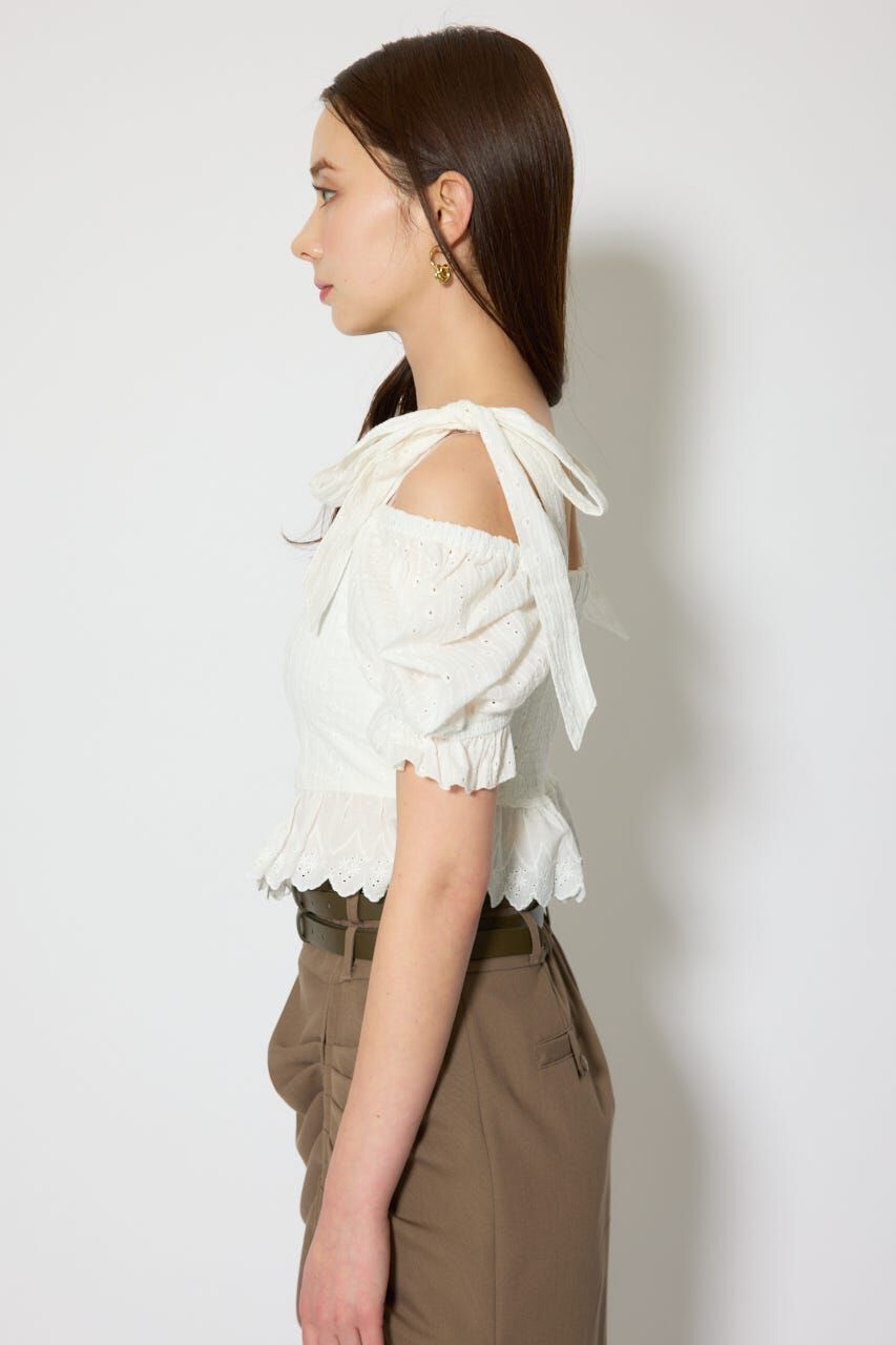 rienda「コットンレースブラウス」|シャツ・ブラウス|