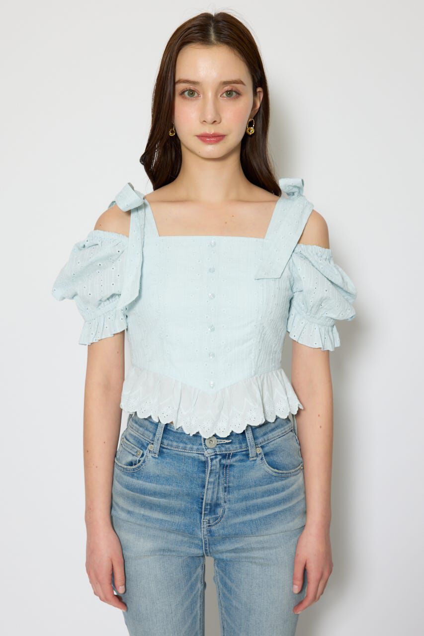 rienda「コットンレースブラウス」|シャツ・ブラウス|