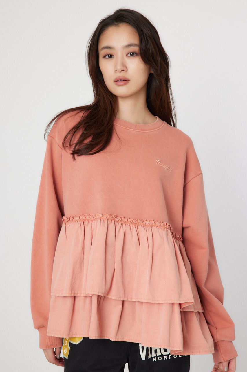 RODEO CROWNS「ピグメント布帛ドッキングトップス」|Tシャツ・カットソー|