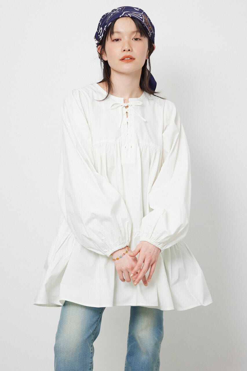 RODEO CROWNS「レースアップ2WAYチュニックワンピース」|ワンピース|