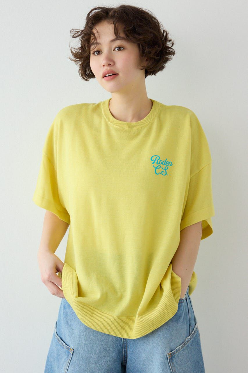 RODEO CROWNS「フラワーロゴニットトップス」|ニット・セーター|L/YEL1