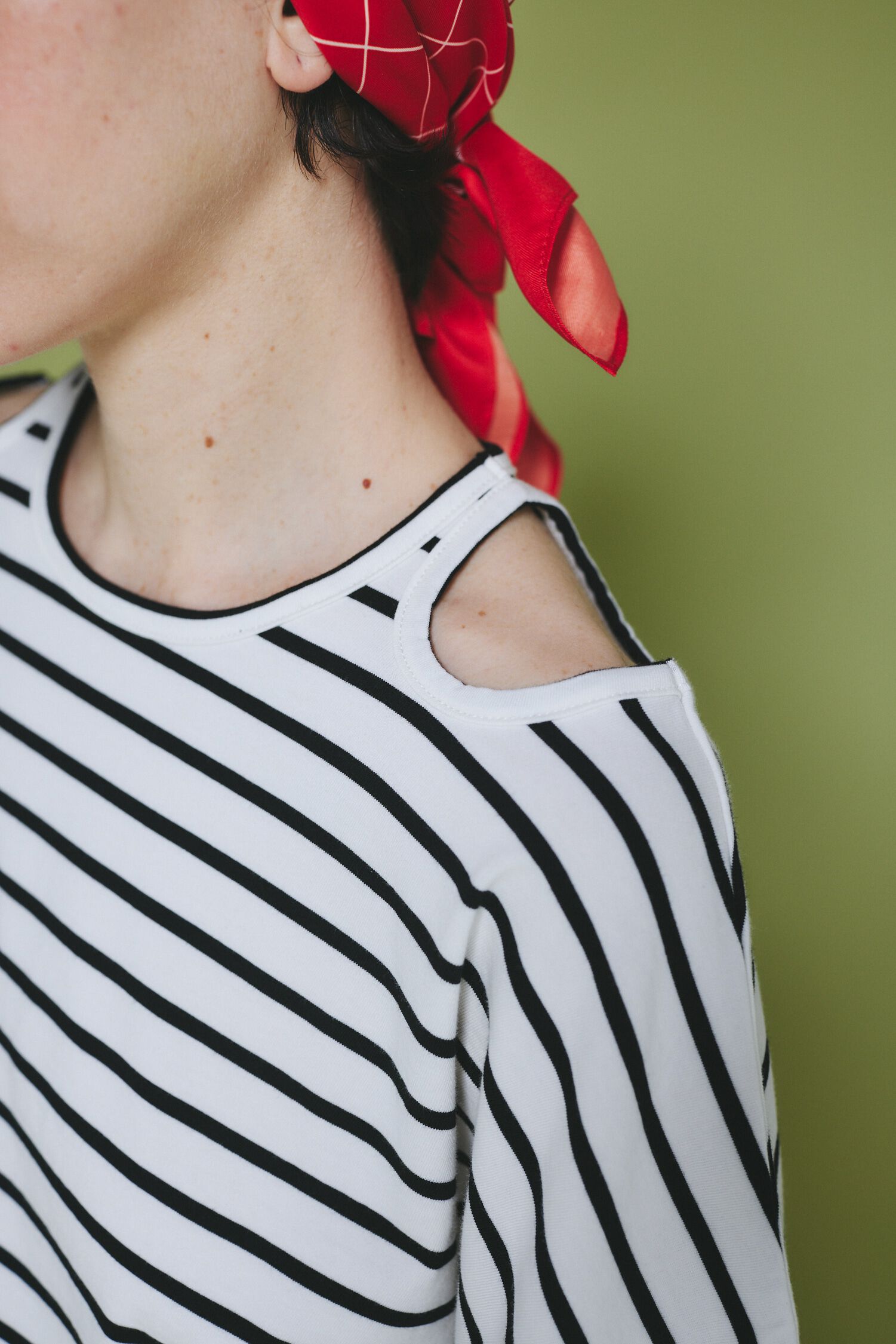 HeRIN.CYE「Shoulder slit box tops」|Tシャツ・カットソー|