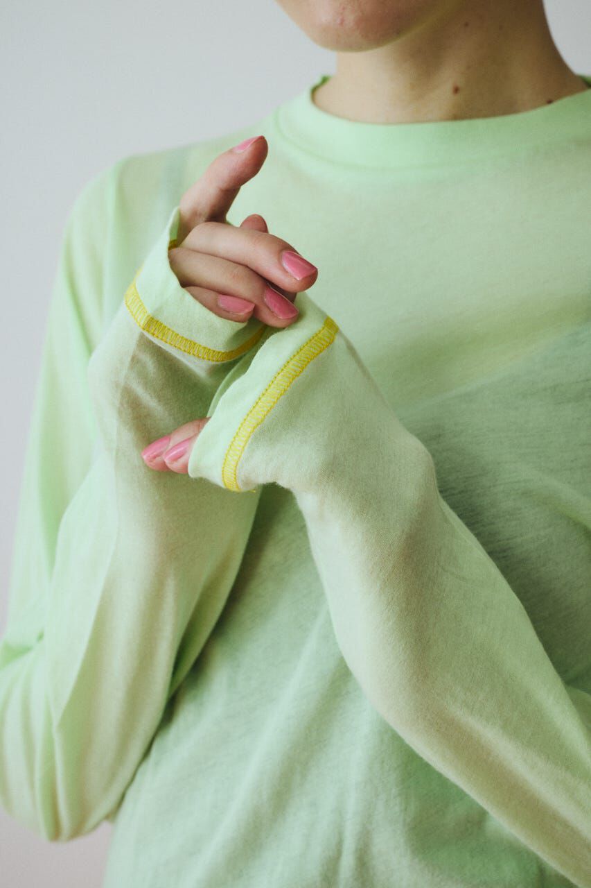 HeRIN.CYE「Sheer mellow tops」|Tシャツ・カットソー|