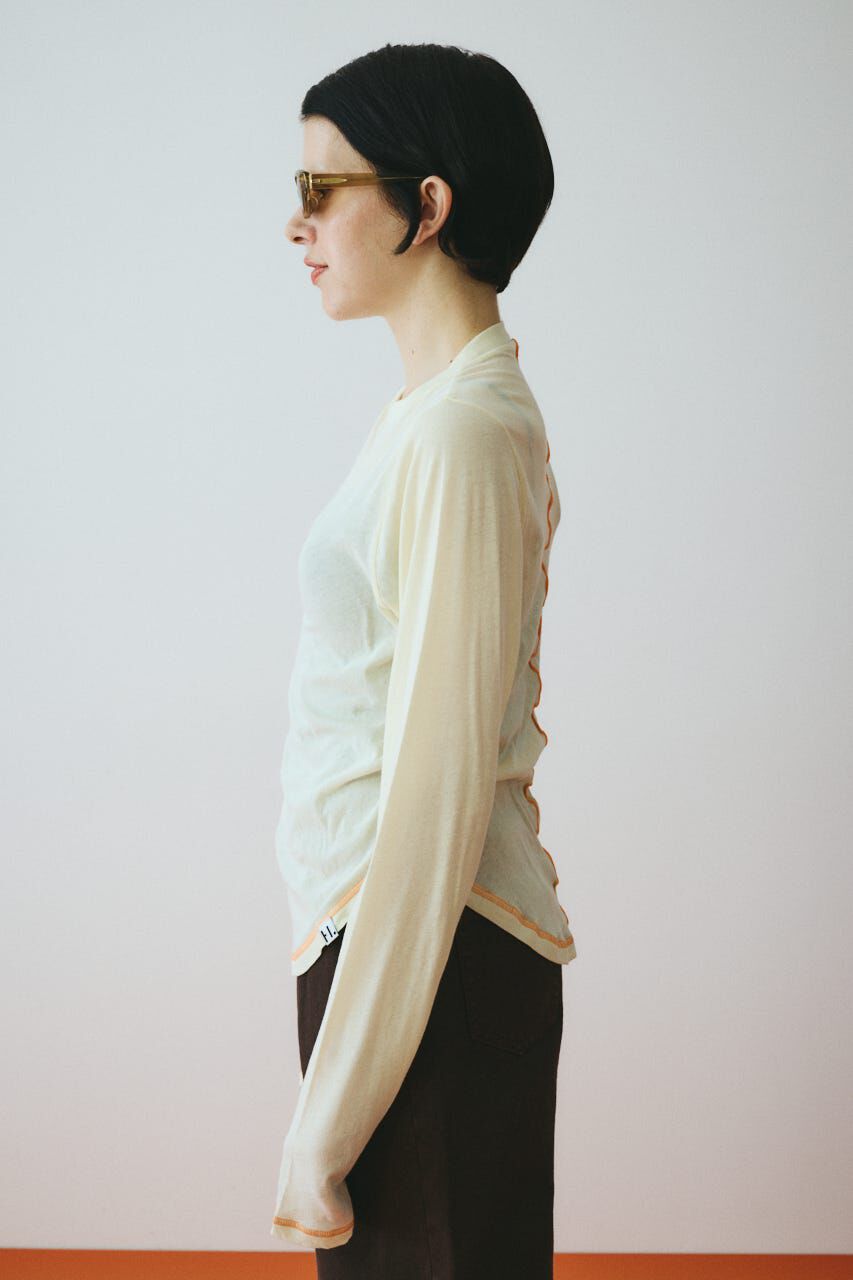 HeRIN.CYE「Sheer mellow tops」|Tシャツ・カットソー|