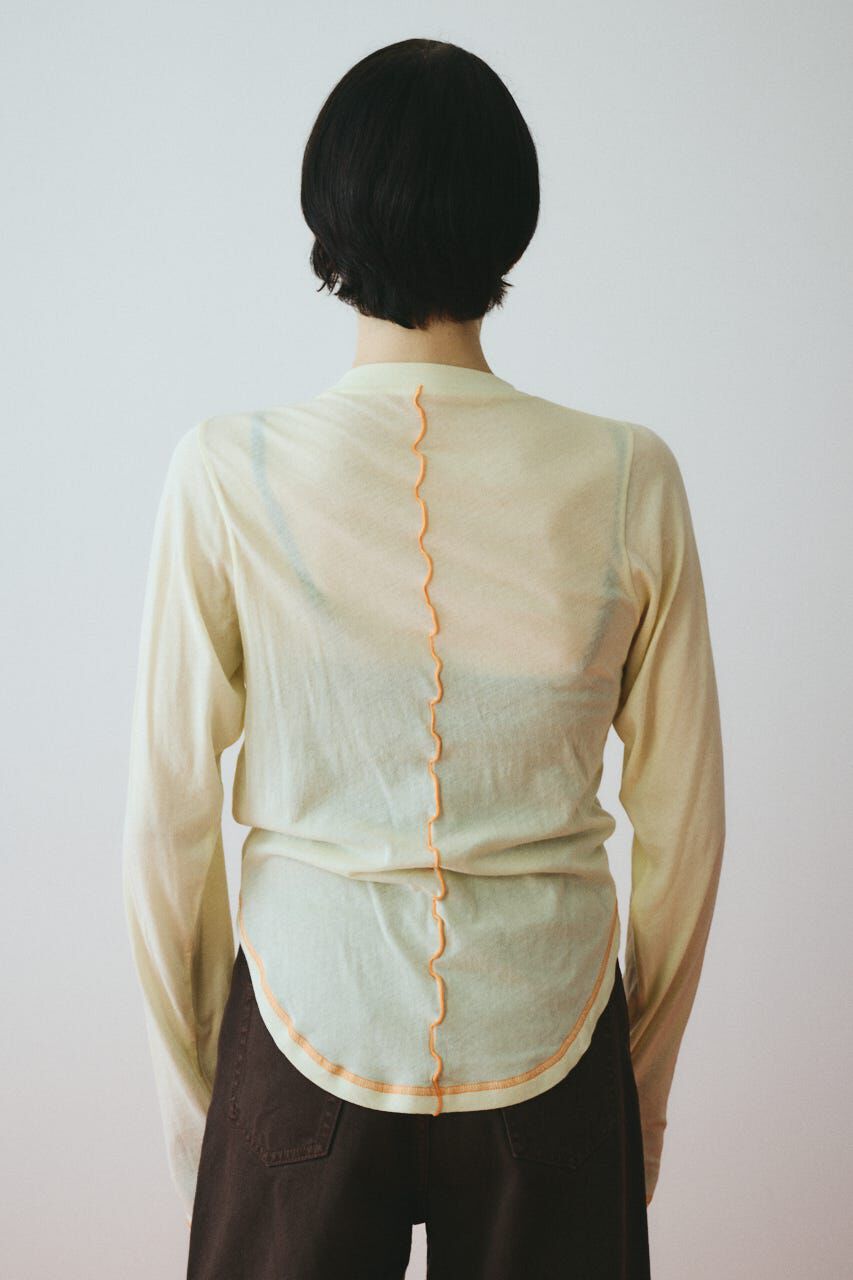 HeRIN.CYE「Sheer mellow tops」|Tシャツ・カットソー|