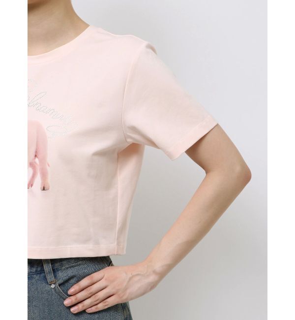 CALNAMUR「PIGLET RIBBON BIJOU TSHIRTS/ピグレットリボンビジューTシャツ」|Tシャツ・カットソー|
