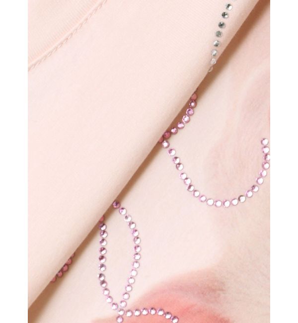 CALNAMUR「PIGLET RIBBON BIJOU TSHIRTS/ピグレットリボンビジューTシャツ」|Tシャツ・カットソー|