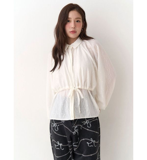 CALNAMUR「ギャザーラグランブラウス」|シャツ・ブラウス|