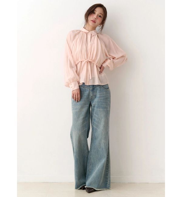 CALNAMUR「ギャザーラグランブラウス」|シャツ・ブラウス|