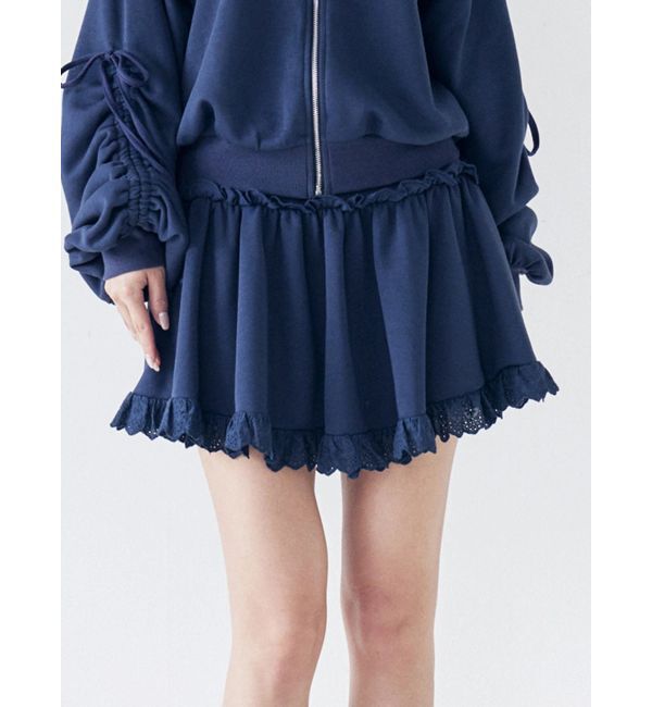 CALNAMUR「2wayスウェットミニスカート」|スカート|ネイビー