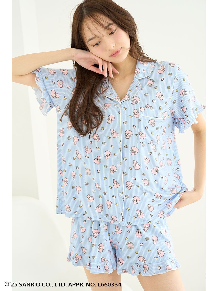 SNIDEL HOME「【MY MELODY】【接触冷感】総柄開襟シャツ」|ルームウェア|