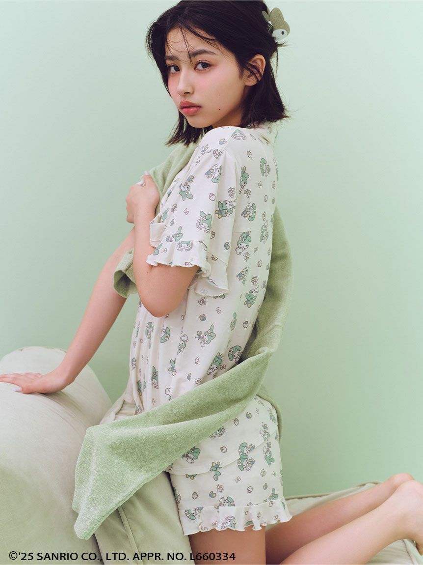 SNIDEL HOME「【MY MELODY】【接触冷感】総柄開襟シャツ」|ルームウェア|