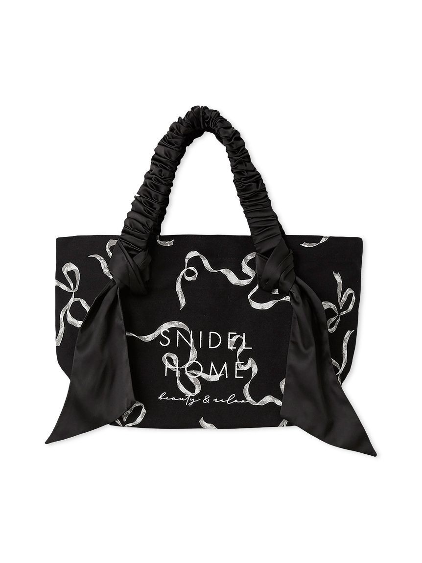 SNIDEL HOME「オーガニックキャンバストート-SMALL-（RIBBON）」|トートバッグ|BLK