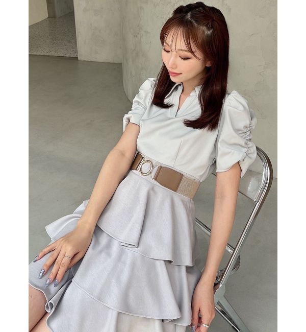 RESEXXY「ボリュームフレアミニワンピース」|ワンピース|