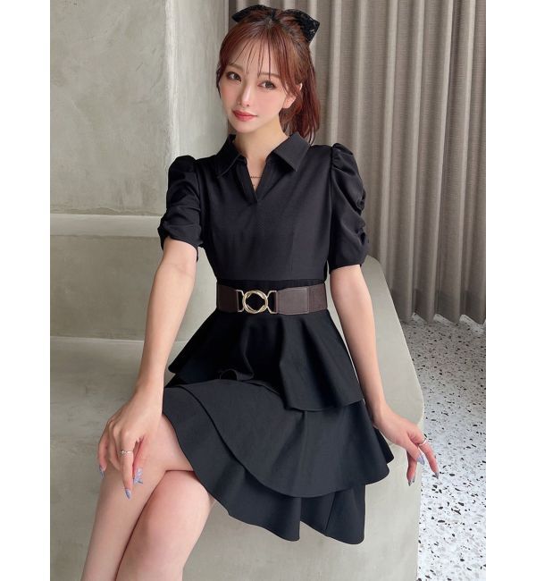 RESEXXY「ボリュームフレアミニワンピース」|ワンピース|