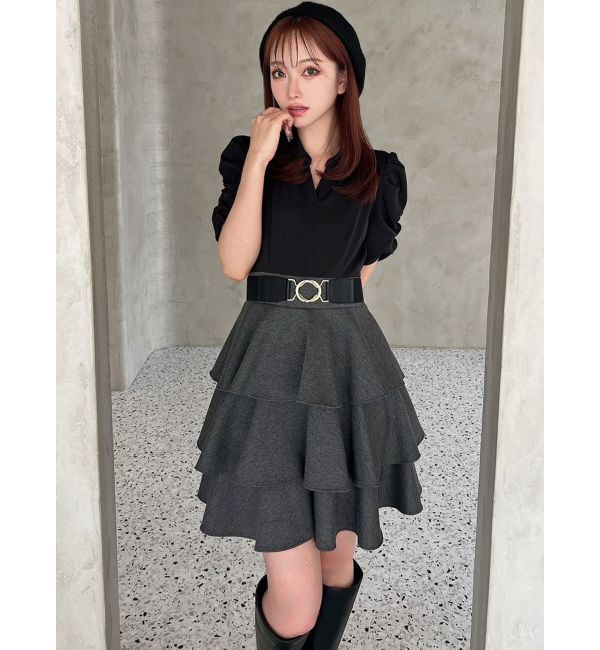 RESEXXY「ボリュームフレアミニワンピース」|ワンピース|