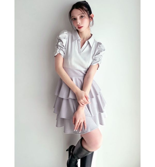 RESEXXY「ボリュームフレアミニワンピース」|ワンピース|