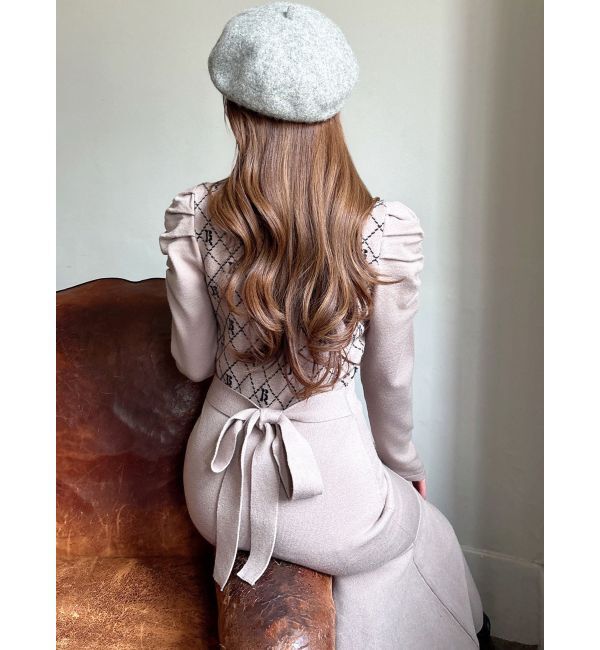 RESEXXY「チェックジャガードマーメイドニットワンピース」|ワンピース|