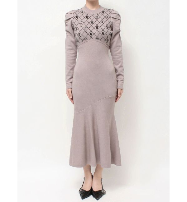 RESEXXY「チェックジャガードマーメイドニットワンピース」|ワンピース|