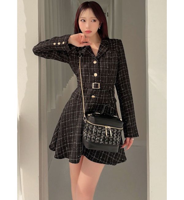 RESEXXY「ツイードジャケットミニワンピース」|ワンピース|