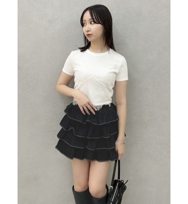 dazzlin「レースキャミレイヤードTシャツ」|Tシャツ・カットソー|