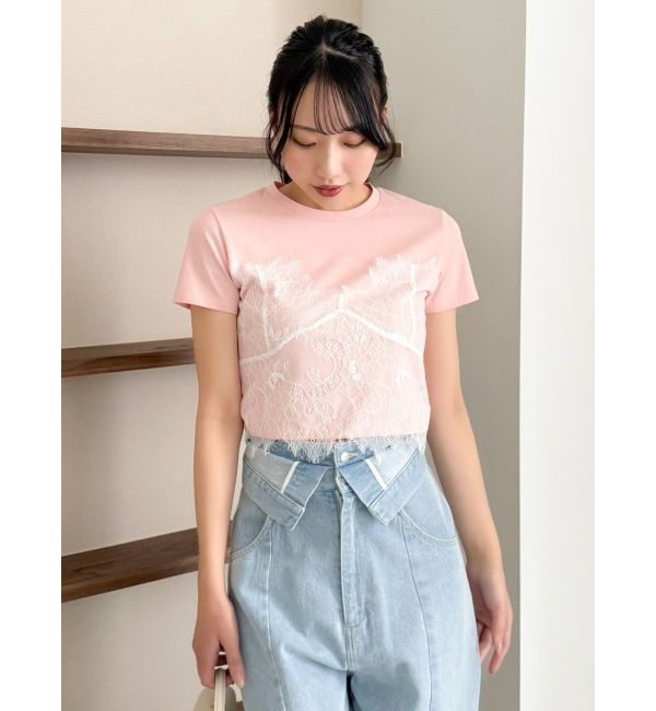 dazzlin「レースキャミレイヤードTシャツ」|Tシャツ・カットソー|