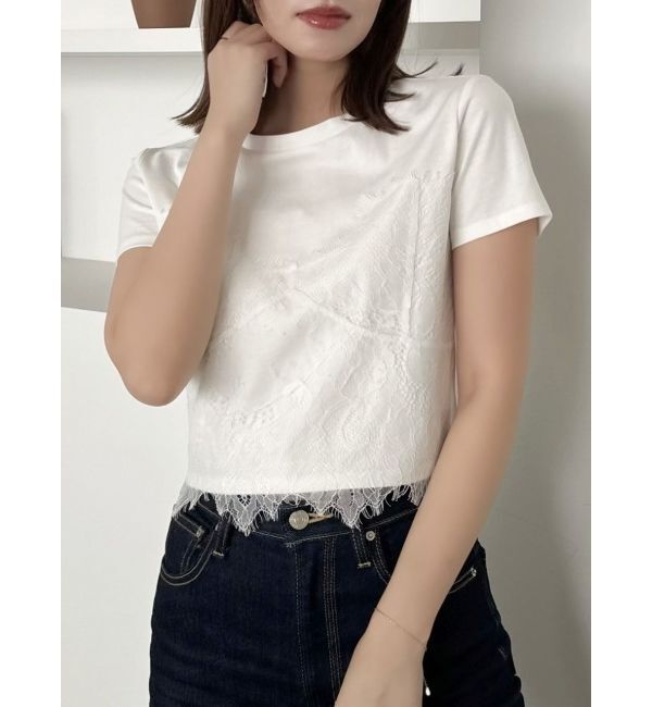 dazzlin「レースキャミレイヤードTシャツ」|Tシャツ・カットソー|
