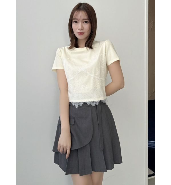 dazzlin「レースキャミレイヤードTシャツ」|Tシャツ・カットソー|