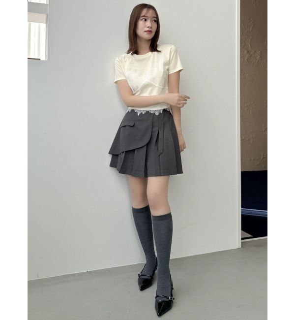 dazzlin「レースキャミレイヤードTシャツ」|Tシャツ・カットソー|