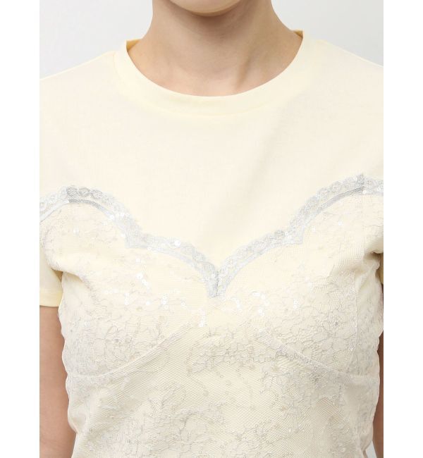 dazzlin「レースキャミレイヤードTシャツ」|Tシャツ・カットソー|